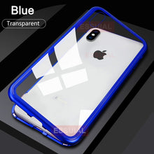 Load image into Gallery viewer, Magnetic Adsorption Metal Case For iPhone SE 11 Pro XS Max X XR Tempered Glass Back Magnet Cover For iPhone 7 8 6 6s Plus X Case